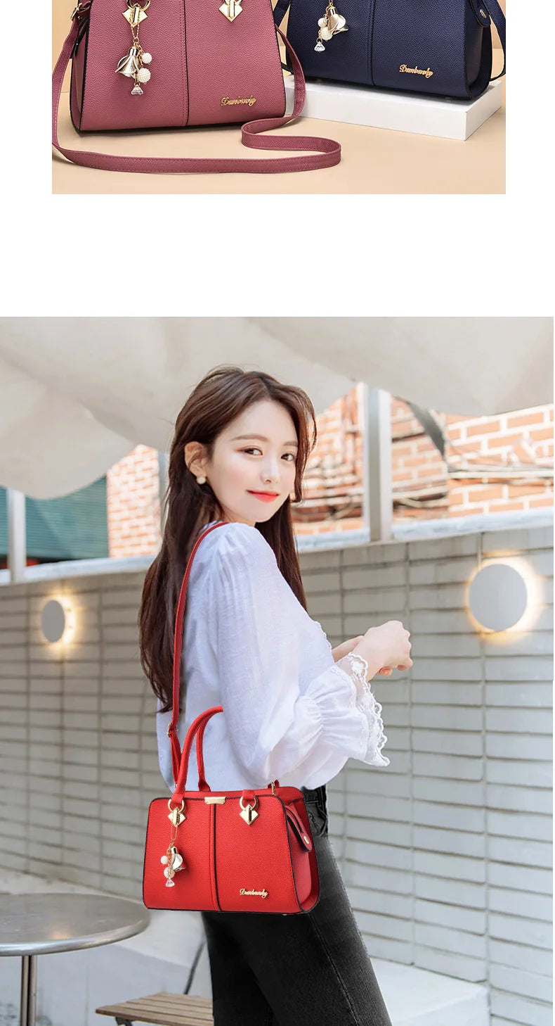 New Women's bag Female Shoulder bag Handbag for 2025  luxury designer handbag leather tote Female Handbags Fashion Cross bag