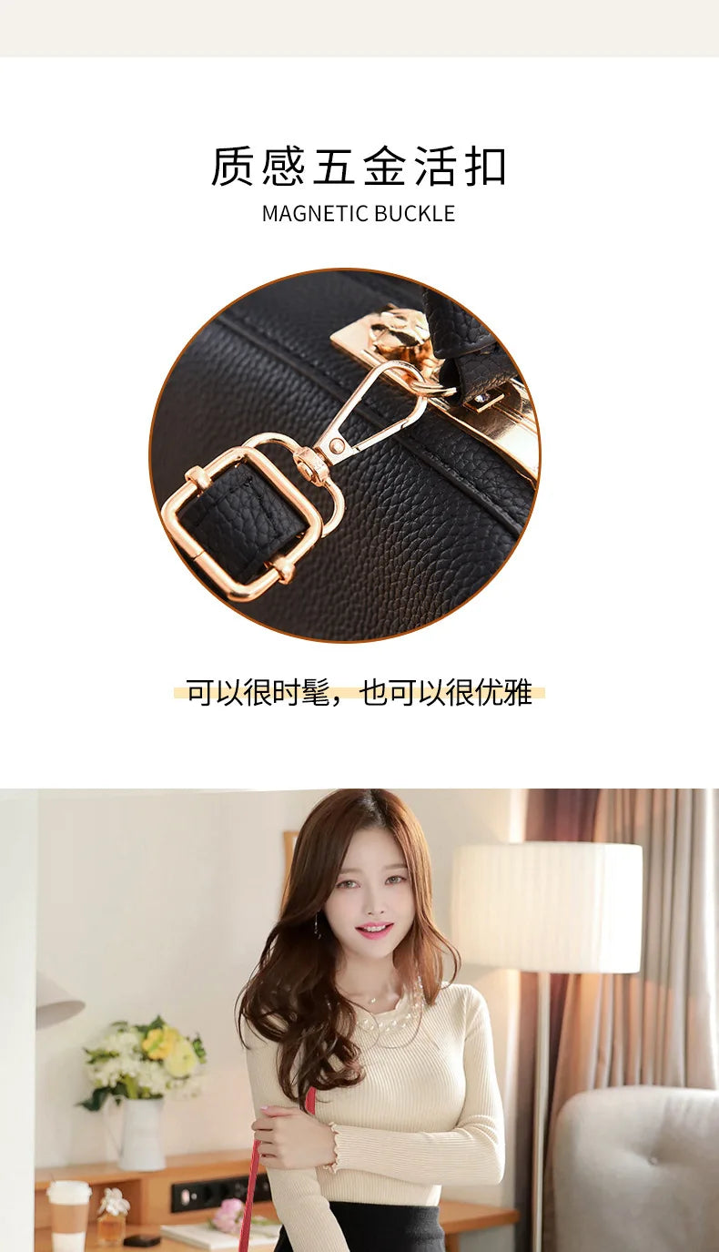 New Woman shoulder bag Large capacity Handbag for Women Crossbody bag Lychee pattern Portable bucket bag ladies messenger bags