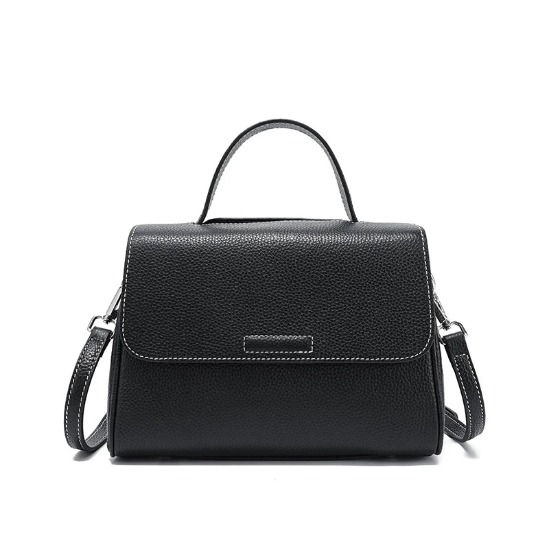Ladies Soft Cowhide Leather Handbags Women‘s Top-grain Genuine leather Shoulder Bag Female Luxury Designer Crossbody Bags