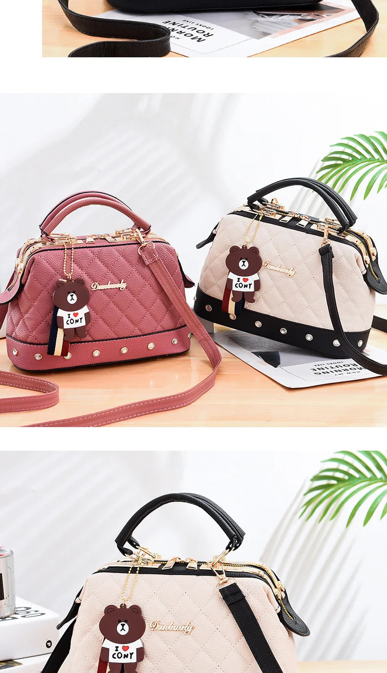 New Woman shoulder bag Large capacity Handbag for Women Crossbody bag Lychee pattern Portable bucket bag ladies messenger bags
