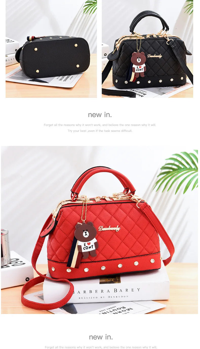 New Woman shoulder bag Large capacity Handbag for Women Crossbody bag Lychee pattern Portable bucket bag ladies messenger bags