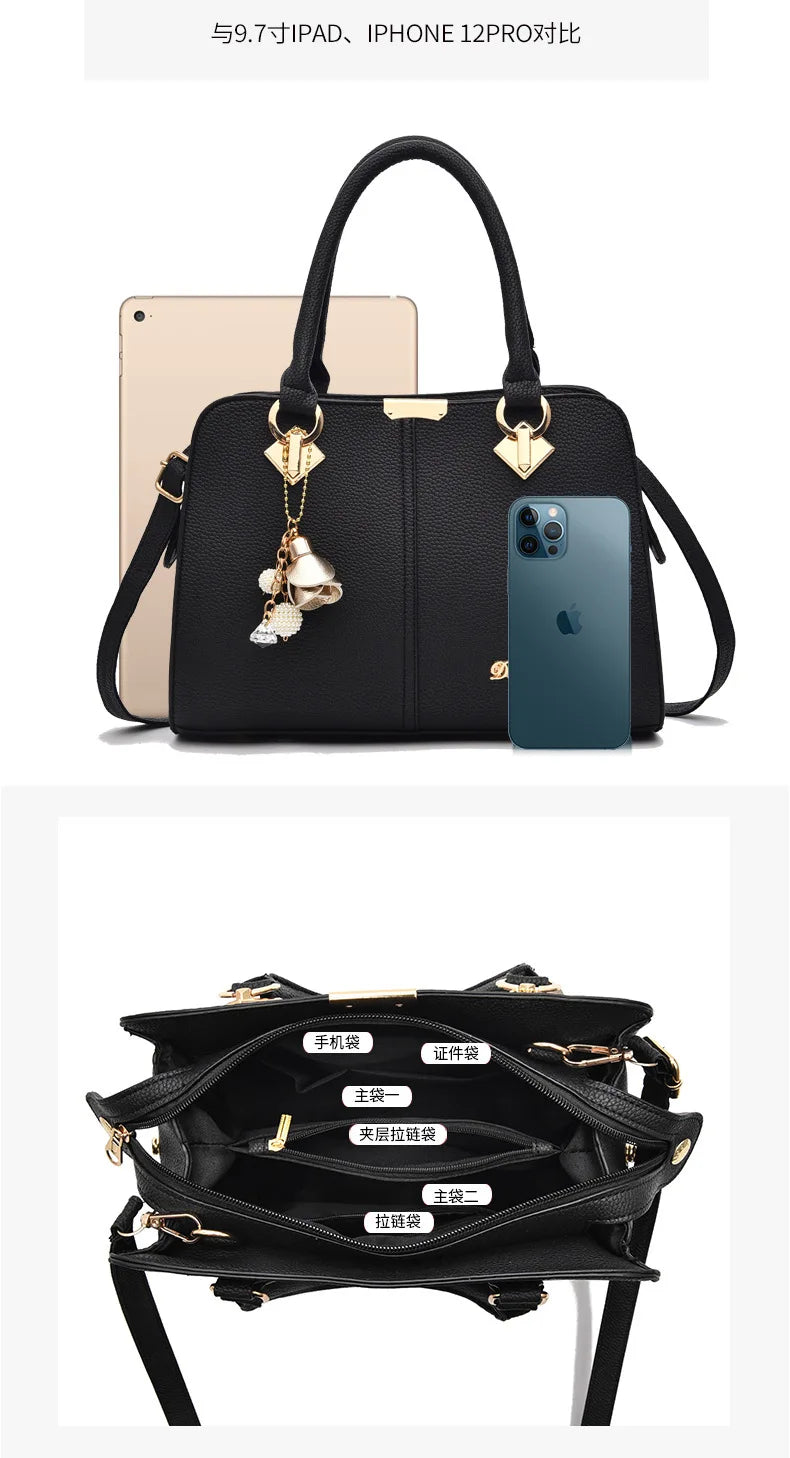 New Women's bag Female Shoulder bag Handbag for 2025  luxury designer handbag leather tote Female Handbags Fashion Cross bag