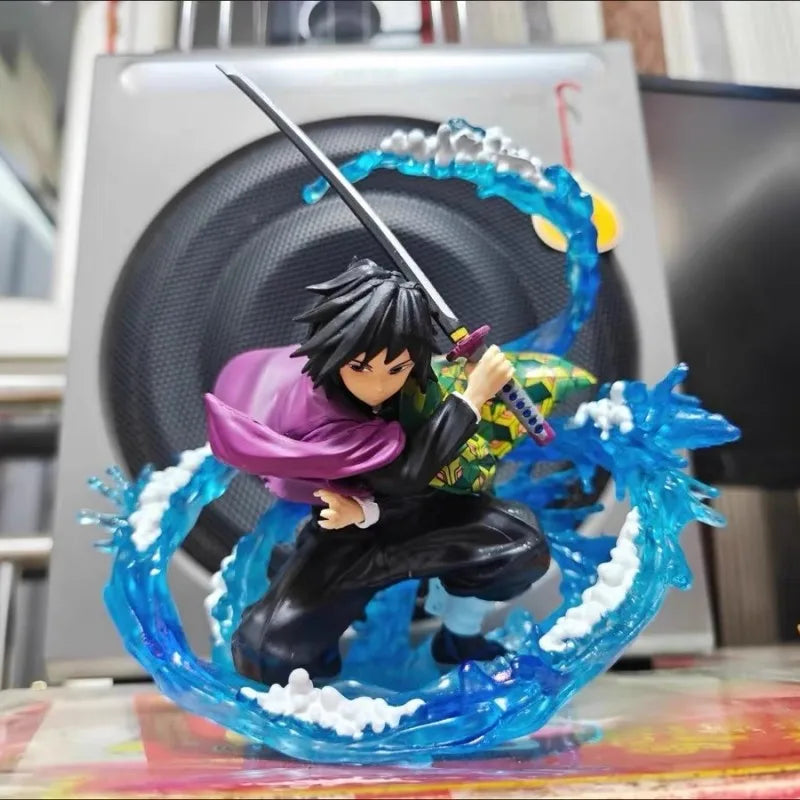 New Hot 17cm Demon Slayer Zero Tomioka Giyuu Anime Action Figure Pvc Collection Model Toy Desktop Ornament Model Toys