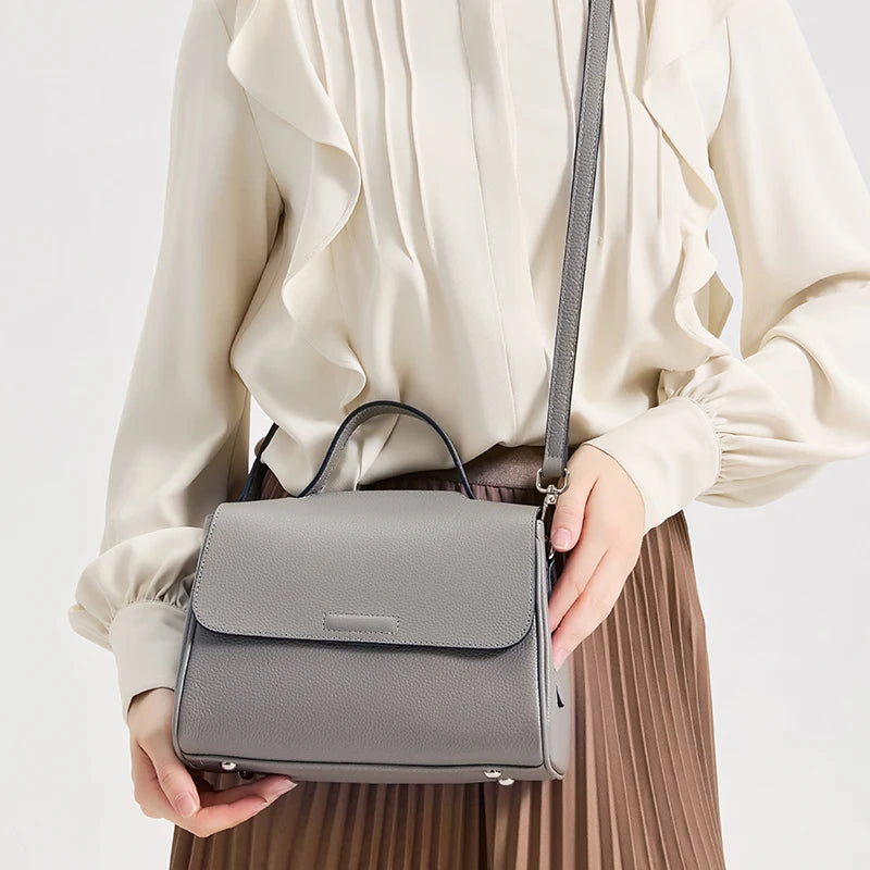 Ladies Soft Cowhide Leather Handbags Women‘s Top-grain Genuine leather Shoulder Bag Female Luxury Designer Crossbody Bags