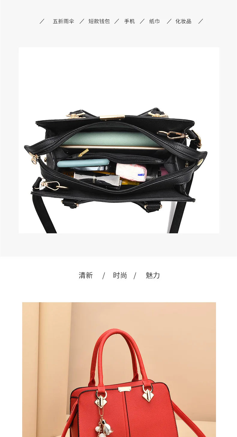 New Women's bag Female Shoulder bag Handbag for 2025  luxury designer handbag leather tote Female Handbags Fashion Cross bag